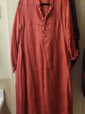 CP Shades Juliana Shirt Dress In Redwood, Large